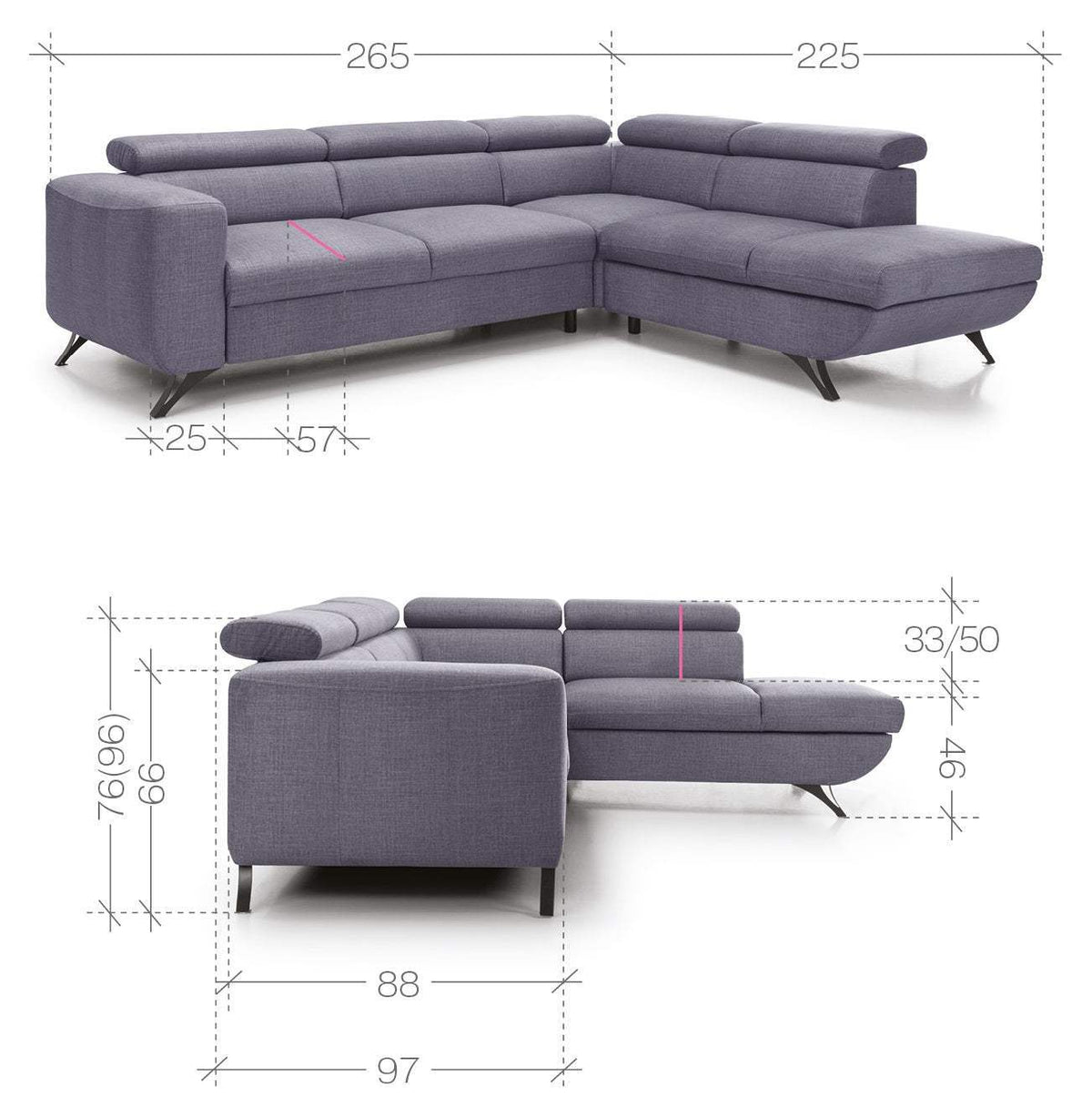 Arrata Corner Sofa Bed With Storage