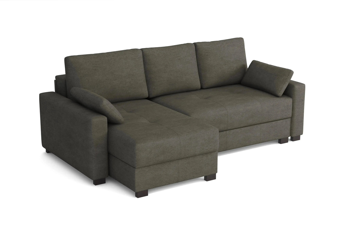 'Mocca' Kingsize Corner Storage Sofa Bed SofaBedExpert.co.uk