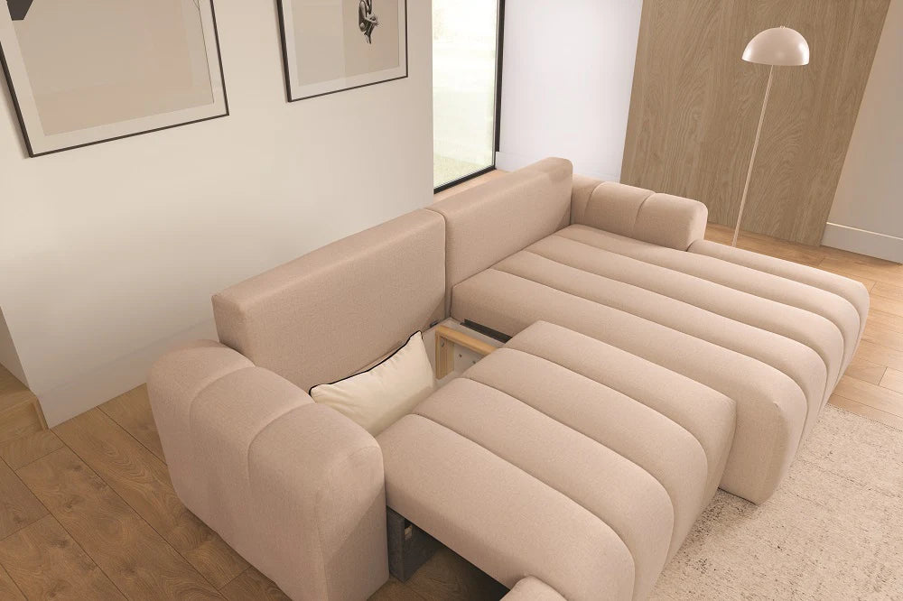Anubis Corner Sofa Bed with Storage