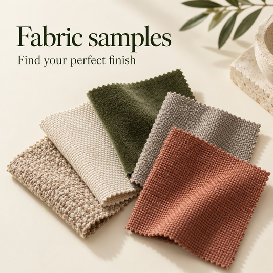 Illustrative fabric sample set in neutral and natural tones
